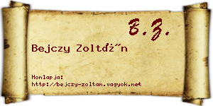 Bejczy Zoltán névjegykártya